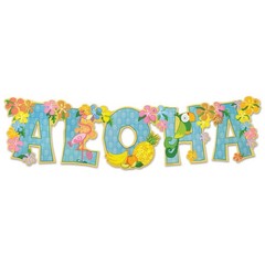 Beistle Printed Aloha Streamer – Luau | Party Supply | Decoration