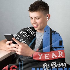 Funny Printed Flannel Throw Blanket – Best 16th Birthday Gift for Boys 60×50”