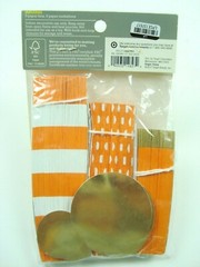 Spritz Reusable Paper Fans 3 count Orange