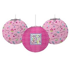 Sweet Party Cupcake Bright Modern Birthday Party Decoration Paper Lanterns
