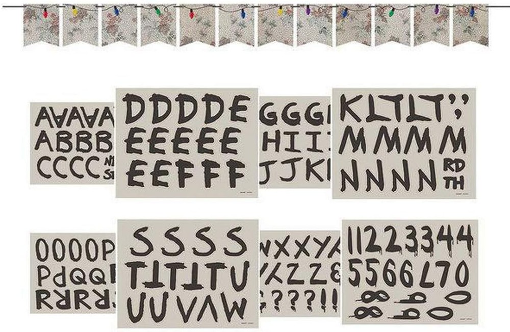 Stranger Things Halloween Party Hanging Decoration Customizable Pennant Banner