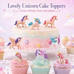20 Pcs Unicorn Cake Toppers Miniature Unicorn Cupcake Toppers Tiny Flying Hor…