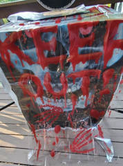 Halloween Gore Dripping Blood On Door Decoration Spooky Scene Setter Spirit