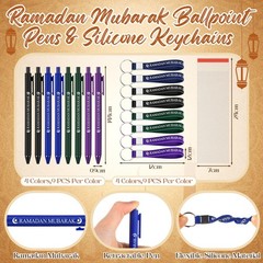 Resurhang 36 Sets Eid Ramadan Mubarak Gift Including 99 Names of Allah Bookmarks