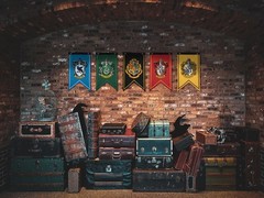 Conquest Journals Harry Potter Wizarding House Banner Flag Set, 12» x 20» P…