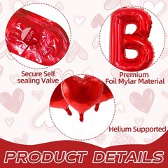 16 Inches Red ‘WILL YOU BE MY GIRLFRIEND’ Proposal Letter Balloons with Heart-Sh