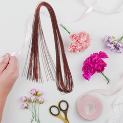 50 Pcs Flower Arrangement Material Floral Wire Bouquet Accessories