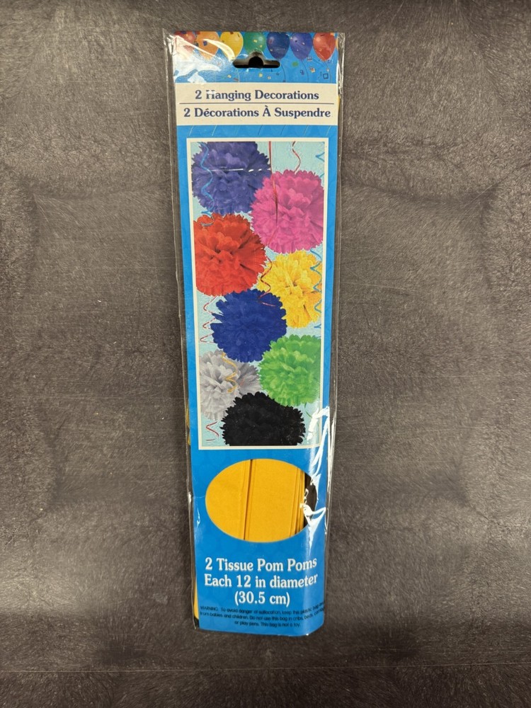 Tissue Pom Poms 12 Inches (2 Pieces) Hanging Decorations for Parties/Events