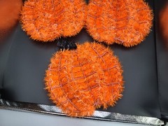 3 Shimmer Tinsel Pumpkin Halloween Home Decor Front Door