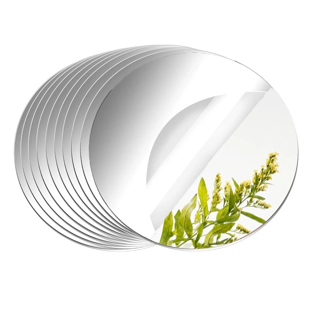 10 Pack Round Mirrors for Centerpieces, 10inch Circle Mirror Centerpieces for Ta