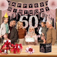 60Th Birthday Decorations for Women,32Pcs 60Th Birthday Party Decorations,Includ