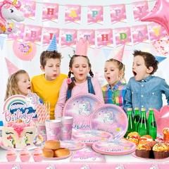 178 Unicorn Party Decorations Rainbow Birthday Supply Balloon Plates Cake Topper