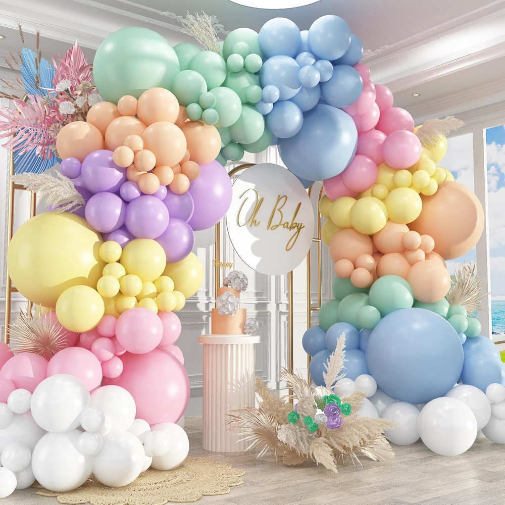 412Pcs Pastel Balloon Garland Arch Kit 18 12 10 5 Inch Different Sizes Macaron A