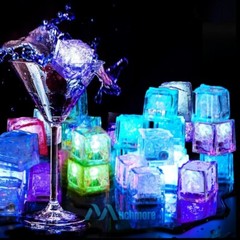 Light Up Ice Cubes, 4~96Pcs Multi Color LED Ice Cubes for Party Drinks Reusable