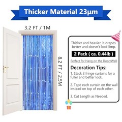 Thicken Blue Streamers 2 Pack 3.2 x 8.2 38.4″W x 98.4″L (Pack of 2) Dark Blue