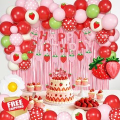 Ouddy Life Strawberry Decorations Red