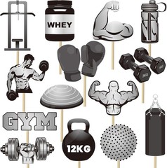 Workout Theme Party Table Decor 19PCS