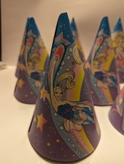 Vintage 1995 Sky Dancers Cardboard Paper Birthday Party Hats Set of 8