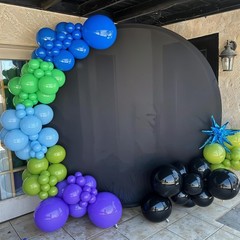 Black and Green Balloons, 60PCS Teal Blue Green Purple Video Game Balloons, B…
