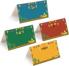 Fiesta Place Cards Cinco de Mayo Mexican Themed Party Supplies Food Tents & Food