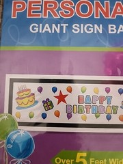 Personalize Giant Sign Banner Over 5 Feet Wide Party Decoration 93 Adhesive…
