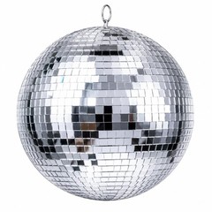 8-Inch Silver Disco Ball – Fun Hanging Party Decoration, Big Event Decor, Dance