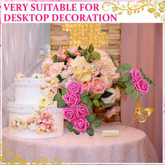 6 Pack Floral Hoop Centerpieces Table Decorations Kit Include 6 Metal Wreath Rin