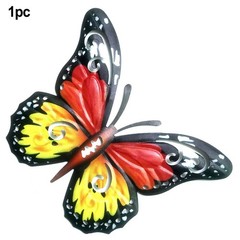 Intricate Iron Butterfly Wall Art Pieces Decorations for Home or Garden Areas
