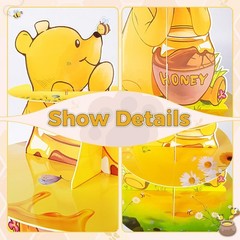 2 Pack Winnie Baby Shower Decorations Birthday Cupcake Stands: Bear Party The…
