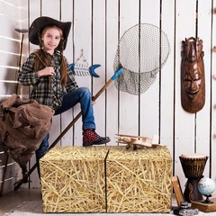 6 PCS Hay Bales Paper Boxes Decor Western Cowboy Party Decor Box Farm Hay Pho…