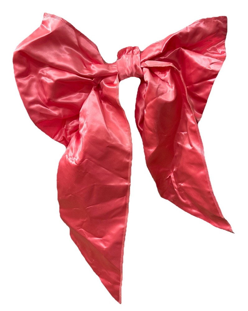 Giant Pink Satin Bow Barbiecore Wedding Baby Shower Decor Wall Hanging 17”