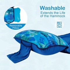 2 Pack Inflatable Water Hammock Pool Floats for Adults, 5-in-1 Heavy Duty Mes…