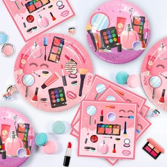 165 Makeup Party Decoratinos Cosmetic Birthday Supplies Spa Balloons Plates Set