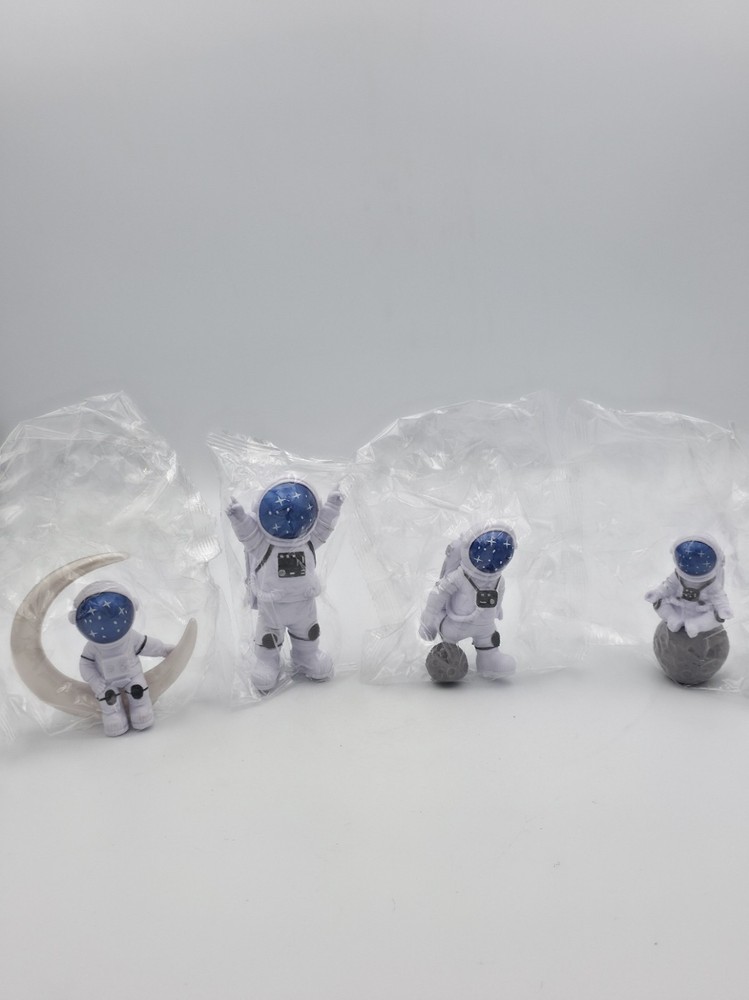 3″ Astronaut Ornaments Spaceman Figures Toy Cake Toppers Set Of 4