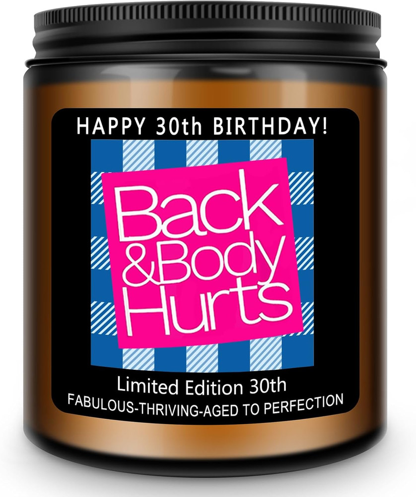 30Th Birthday Decorations Gift for Her Him, Happy 30Th Birthday Candle Gifts for