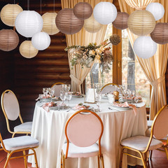 Assorted Sizes Paper Lanterns Set, 15Pcs for Rustic Weddings & Special Occasions
