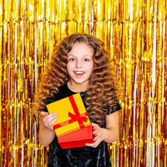 2 Pack Gold Backdrop Birthday Decorations Foil Curtain Backdrop Gold Streamers D
