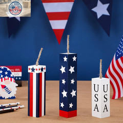 3 Pcs 4Th of July Decorations Set Wooden Patriotic Table Centerpieces Independen