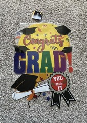 Graduation Door Sign Window Sign 14″ x 21″ Graduation Party Decoration-Lot Of 6