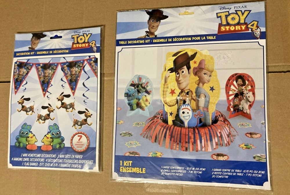 Disney Toy Story Table Decorating Kit and 7 Pc Decorating Kit New! Free Shipping