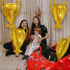 Gold Championship Trophy Balloons, Champion The First Prize Sport Foil Balloo…