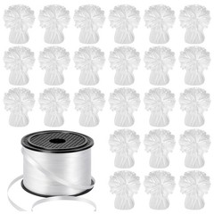 24 Pack Metallic Balloon Weights Anchor with White Crimped Ribbon Roll