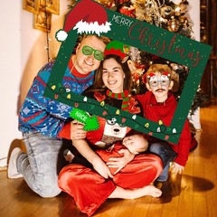 29 PCS Christmas Photo Booth Selfie Prop Ugly Sweater Holiday Party Supply