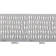 Figures Model Miniature Figures Miniature Model Plastic White 50/100Pcs