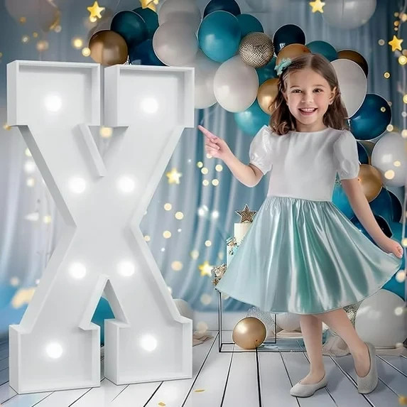 Marquee Letters 3 Feet Tall Cool White Light Up «X» Party Decoration Birthdays