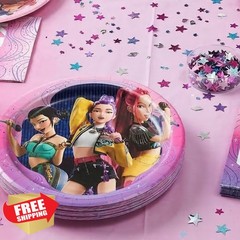 Unique KPop Demon Hunters Paper Plates 16 Pack