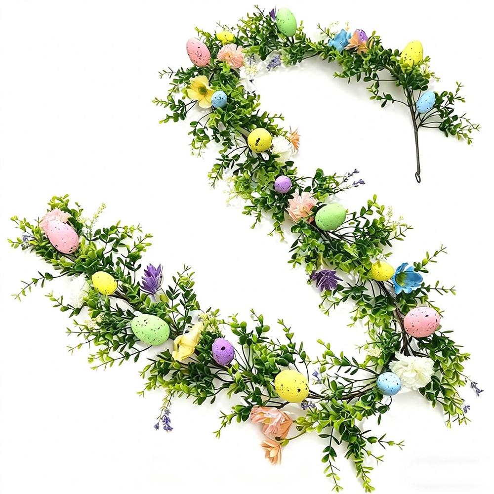 Wedding Flowers and Floral Arrangements, 6FT Rustic Arch Garland with Eggs Fl…