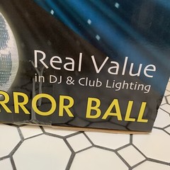 Eliminator 12-inch Disco Mirror Ball with Hanging & Motor Ring DJ Club Lighting
