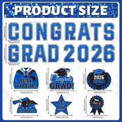 Durable Graduation Car Decorations – 22 Magnets for Class of 2026 Celebrations