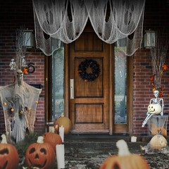 Scary Halloween Decoration Drapery Cloth Creepy Decorations Fabric